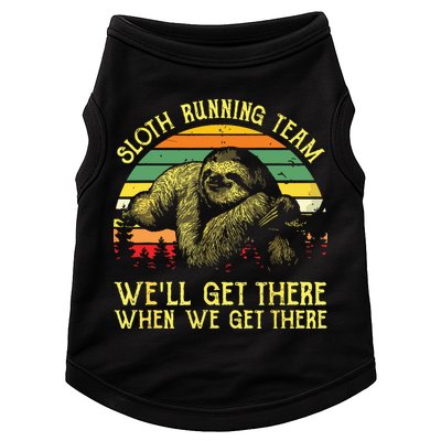 Vintage Sloth Running Team Well Get There Funny Sloth Doggie Tank