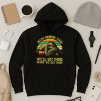 Vintage Sloth Running Team Well Get There Funny Sloth Hoodie