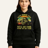 Vintage Sloth Running Team Well Get There Funny Sloth Hoodie