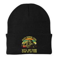 Vintage Sloth Running Team Well Get There Funny Sloth Beanie
