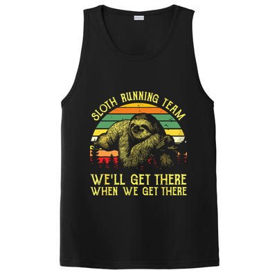 Vintage Sloth Running Team Well Get There Funny Sloth PosiCharge Competitor Tank