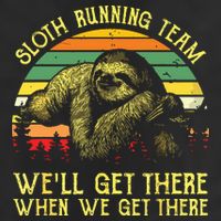 Vintage Sloth Running Team Well Get There Funny Sloth Hat