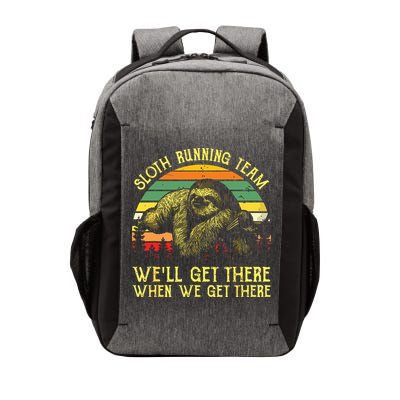 Vintage Sloth Running Team Well Get There Funny Sloth Vector Backpack