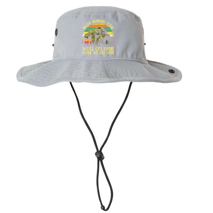 Vintage Sloth Running Team Well Get There Funny Sloth Bucket Hat