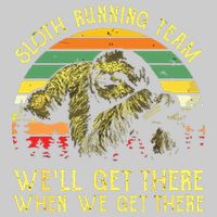 Vintage Sloth Running Team Well Get There Funny Sloth Bucket Hat