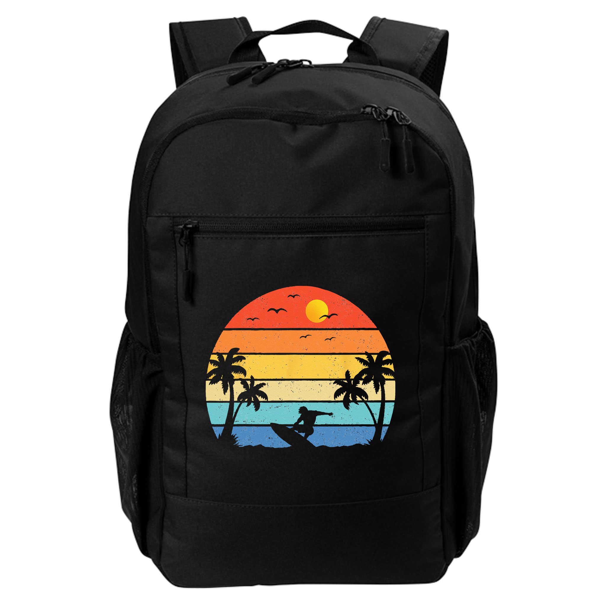 Vintage Surfer Retro Surfing Beach Surf Backpack