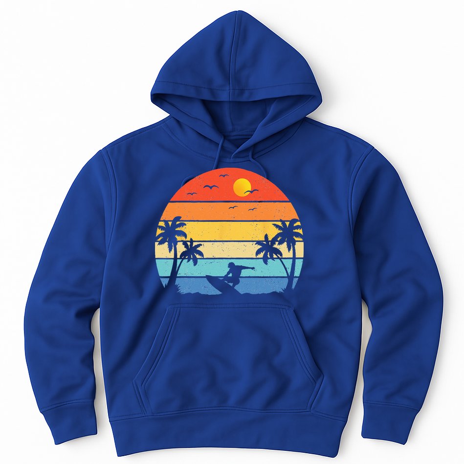 Vintage Surfer Retro Surfing Beach Surf Hoodie