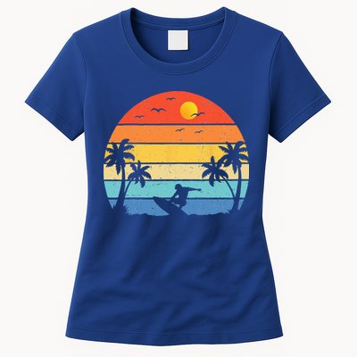 Vintage Surfer Retro Surfing Beach Surf Womens T-Shirt