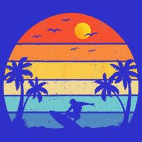 Vintage Surfer Retro Surfing Beach Surf Womens T-Shirt