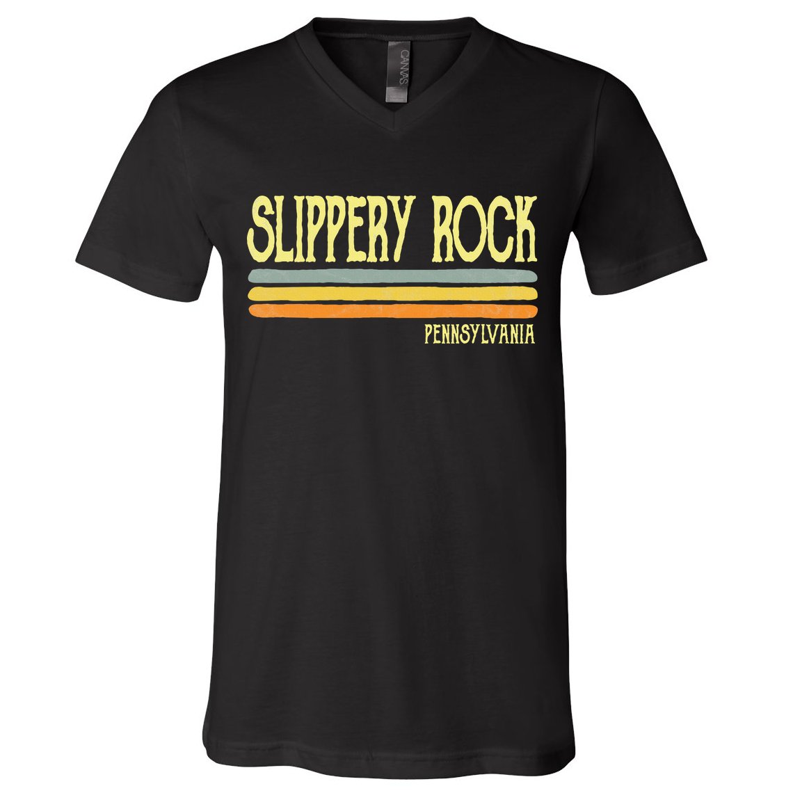 Vintage Slippery Rock Pennsylvania Pa Souvenir V-Neck T-Shirt