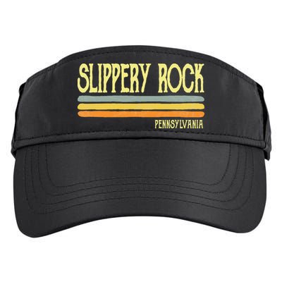 Vintage Slippery Rock Pennsylvania Pa Souvenir Adult Drive Performance Visor