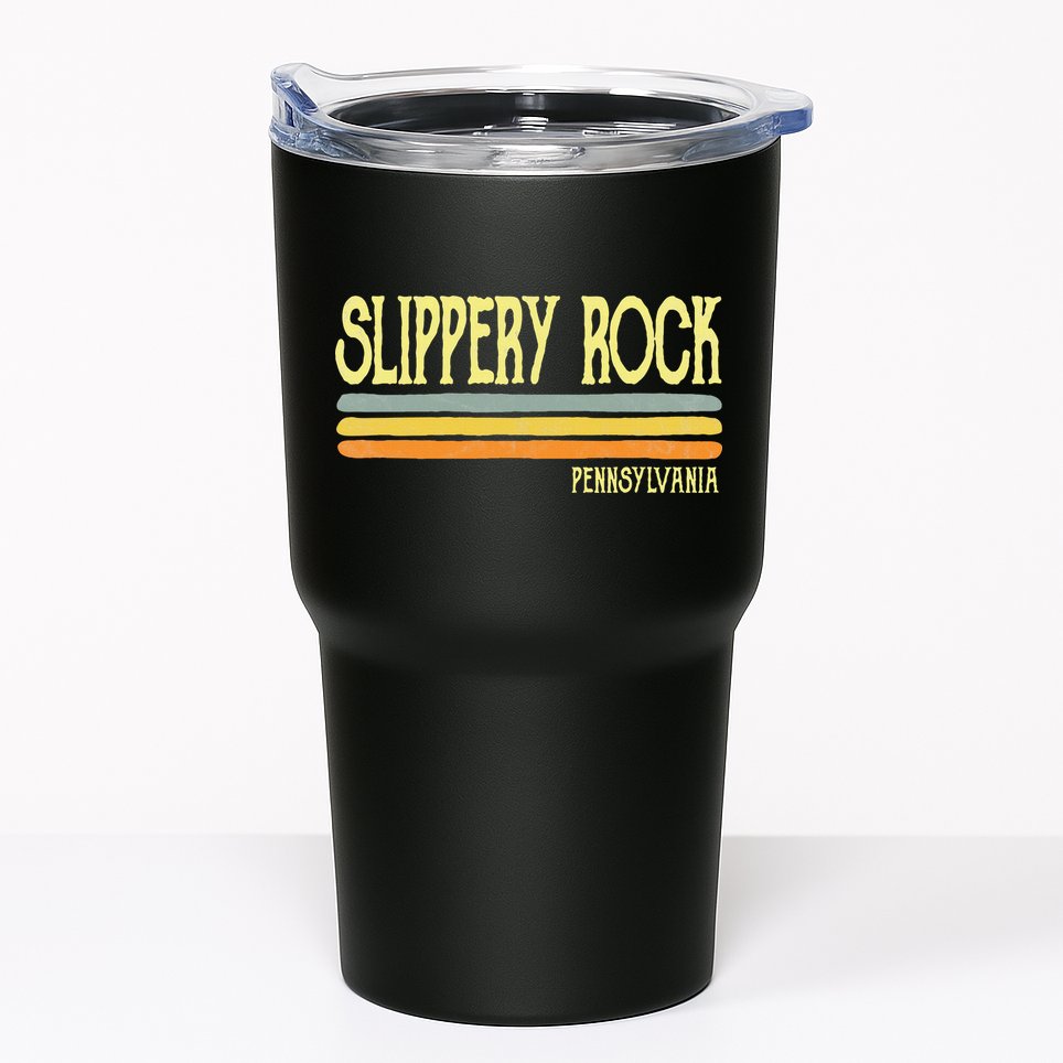 Vintage Slippery Rock Pennsylvania Pa Souvenir Tumbler