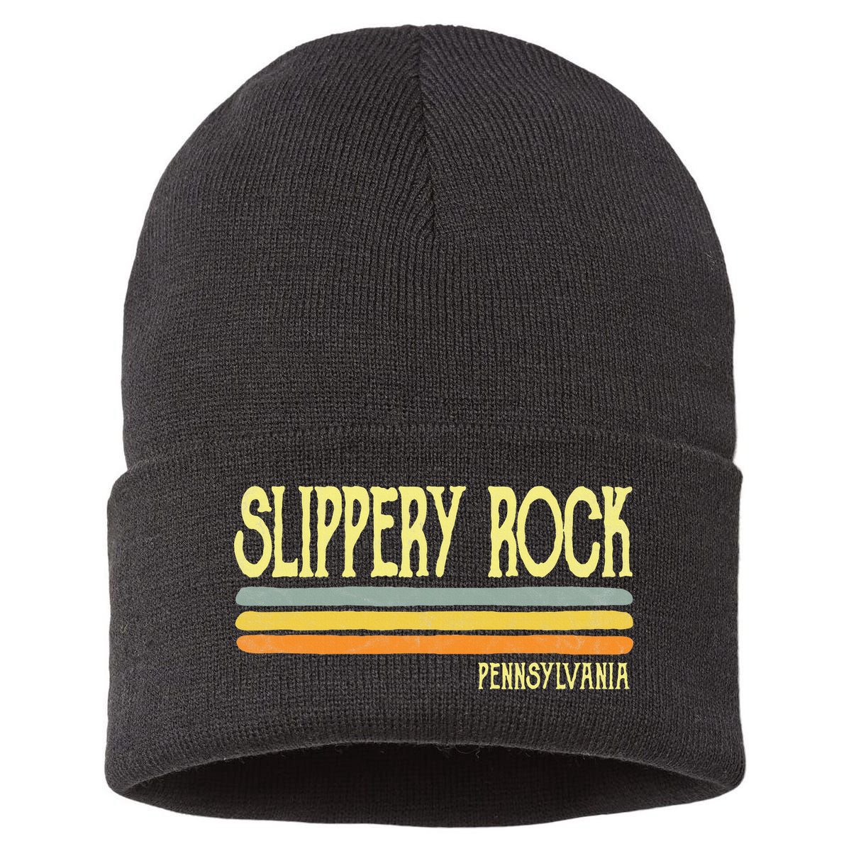 Vintage Slippery Rock Pennsylvania Pa Souvenir Sustainable Knit Beanie