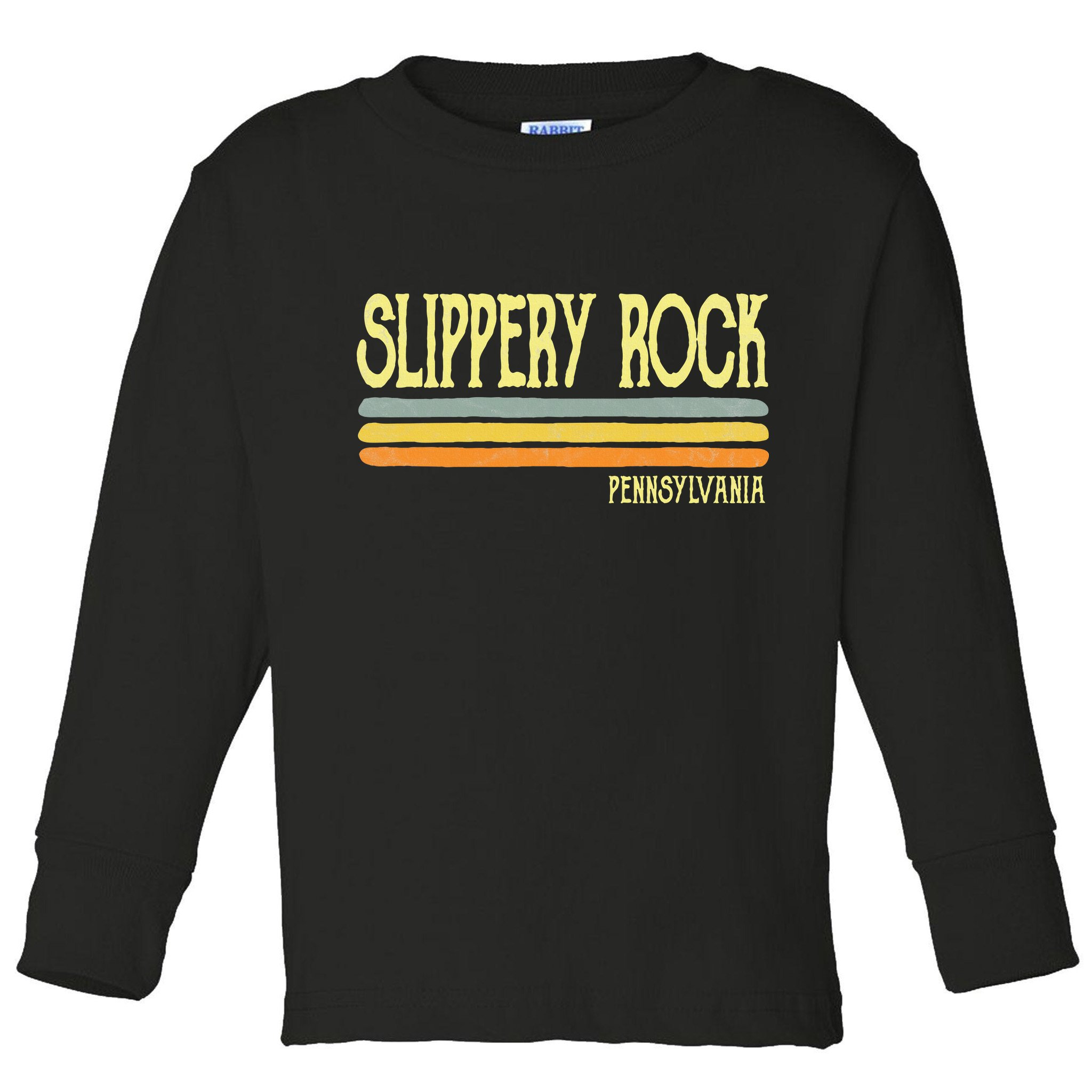 Vintage Slippery Rock Pennsylvania Pa Souvenir Toddler Long Sleeve Shirt