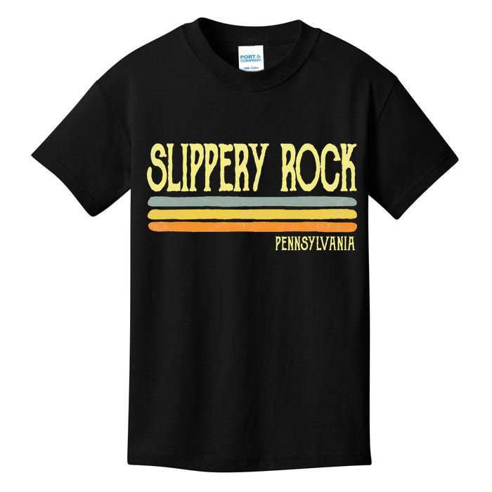 Vintage Slippery Rock Pennsylvania Pa Souvenir Kids T-Shirt