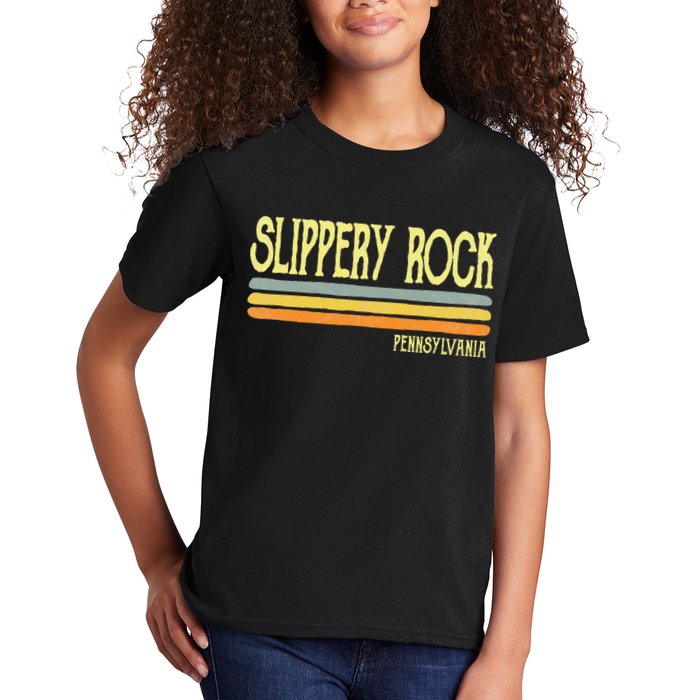 Vintage Slippery Rock Pennsylvania Pa Souvenir Kids T-Shirt