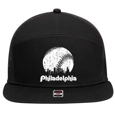 Vintage Skyline Retro Philadelphia Phill Baseball Dancing 7 Panel Mesh Trucker Snapback Hat