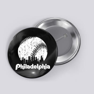 Vintage Skyline Retro Philadelphia Phill Baseball Dancing Button