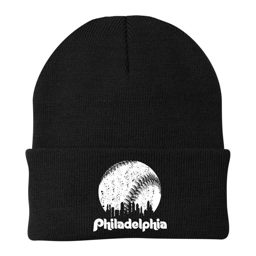 Vintage Skyline Retro Philadelphia Phill Baseball Dancing Beanie