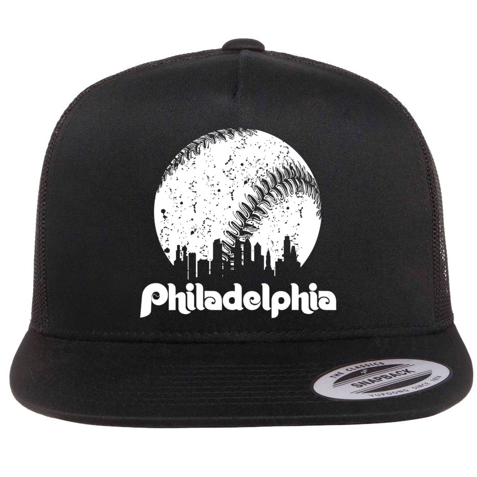 Vintage Skyline Retro Philadelphia Phill Baseball Dancing Flat Bill Trucker Hat