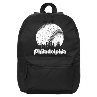 Vintage Skyline Retro Philadelphia Phill Baseball Dancing 16 in Basic Backpack