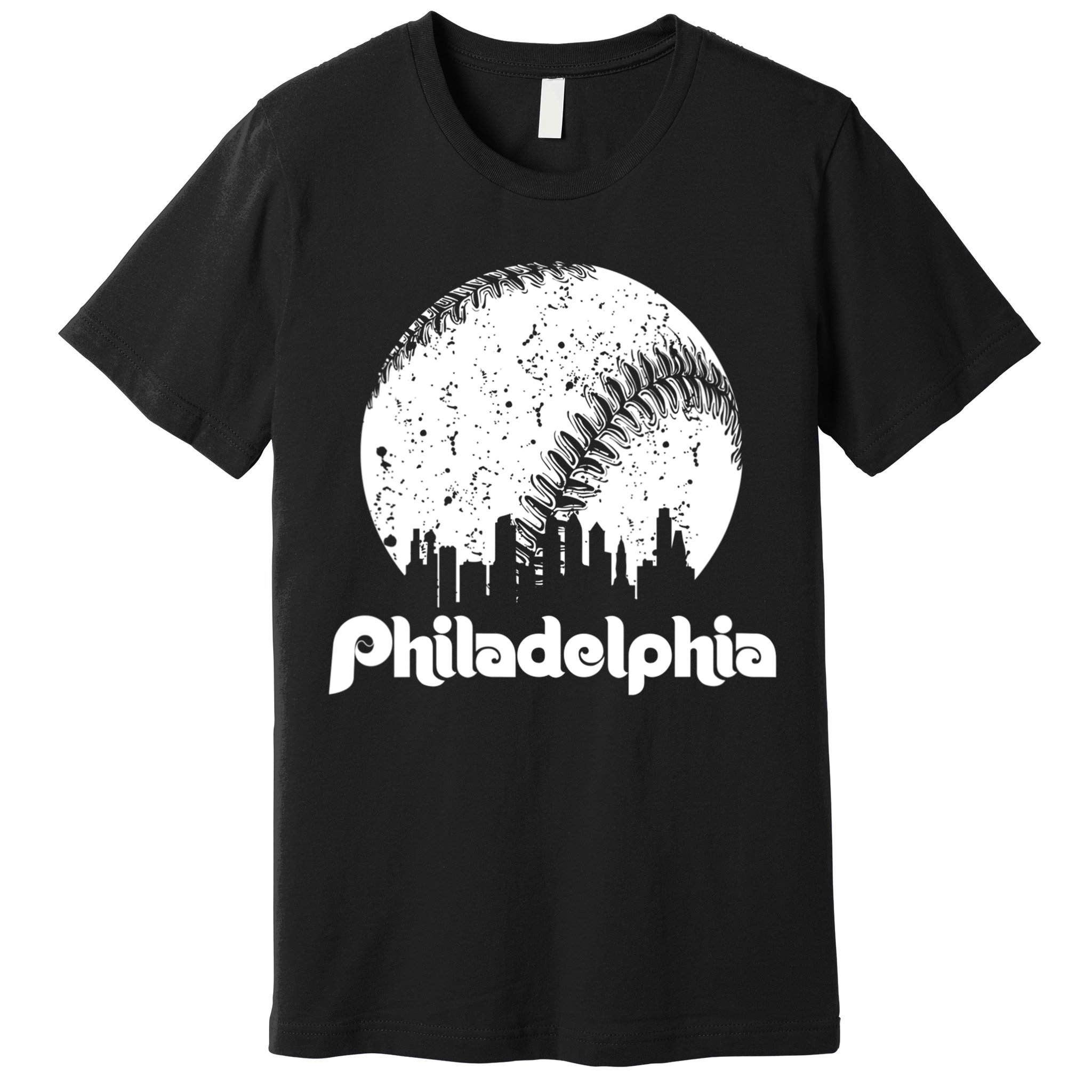 Vintage Skyline Retro Philadelphia Phill Baseball Dancing Premium T-Shirt