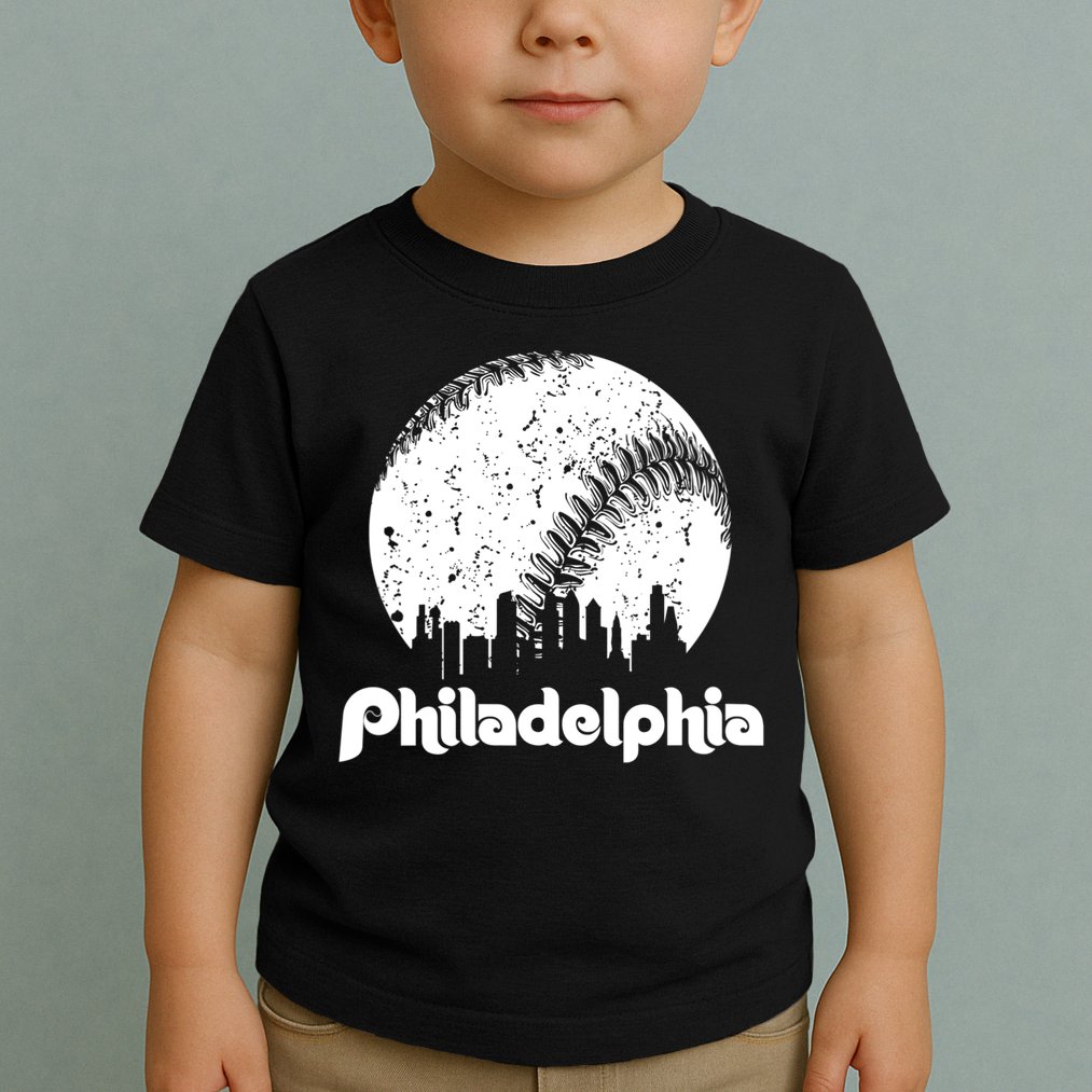 Vintage Skyline Retro Philadelphia Phill Baseball Dancing Toddler T-Shirt