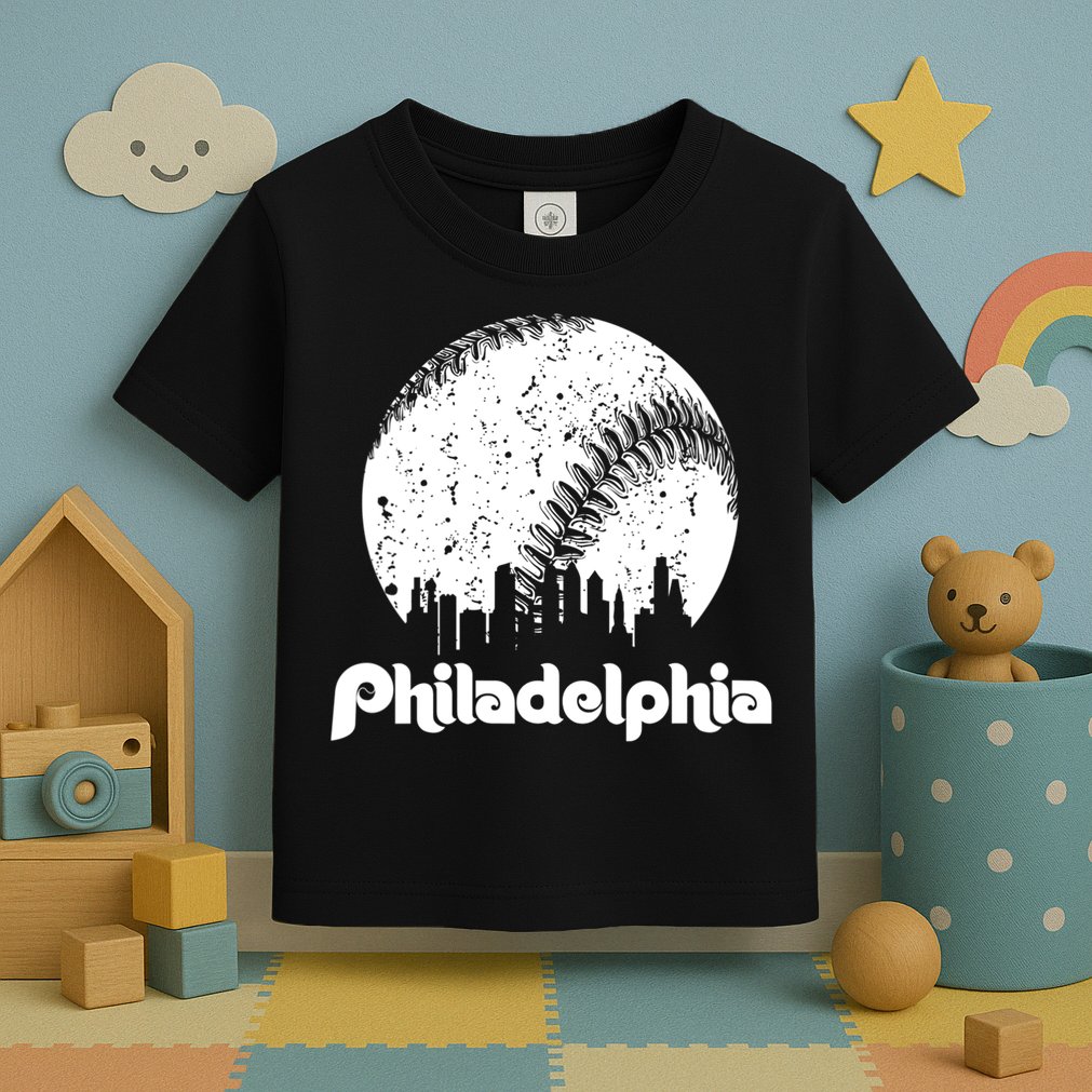 Vintage Skyline Retro Philadelphia Phill Baseball Dancing Toddler T-Shirt