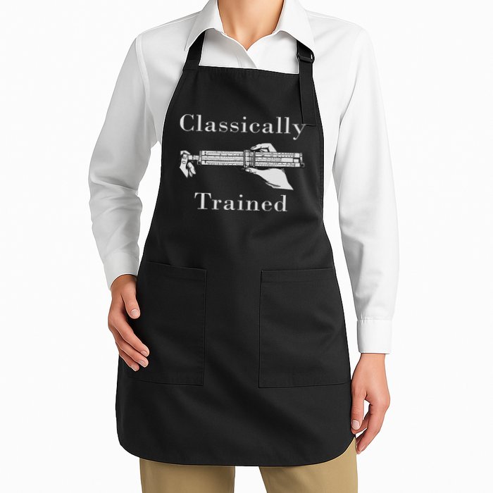 Vintage Slide Rule Classically Trained Student Instrument Full-Length Apron With Pockets