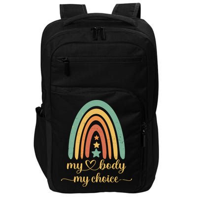 Vintage Stars Rainbow Pro Roe My Body My Choice Impact Tech Backpack