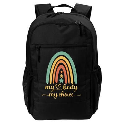 Vintage Stars Rainbow Pro Roe My Body My Choice Backpack