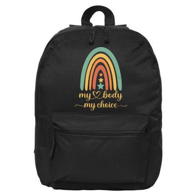 Vintage Stars Rainbow Pro Roe My Body My Choice 16 in Basic Backpack