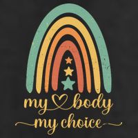 Vintage Stars Rainbow Pro Roe My Body My Choice Trucker Hat