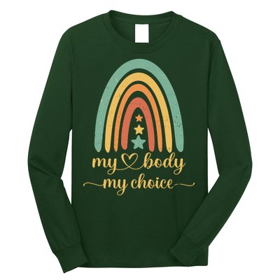 Vintage Stars Rainbow Pro Roe My Body My Choice Long Sleeve Shirt