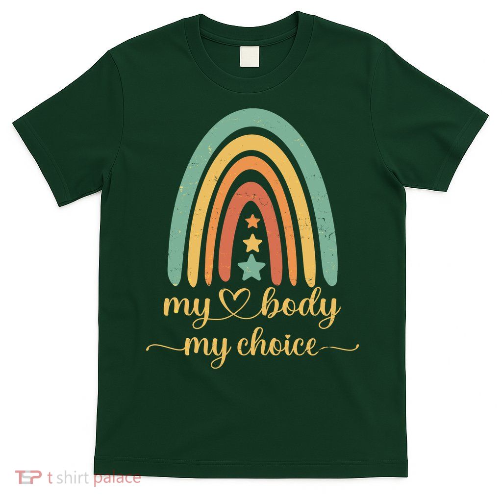 Vintage Stars Rainbow Pro Roe My Body My Choice T-Shirt