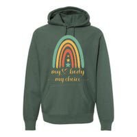 Vintage Stars Rainbow Pro Roe My Body My Choice Premium Hoodie