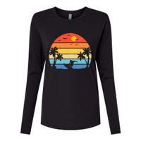 Vintage Surfer Retro Surfing Beach Surf Womens Cotton Relaxed Long Sleeve T-Shirt