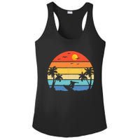 Vintage Surfer Retro Surfing Beach Surf Ladies PosiCharge Competitor Racerback Tank