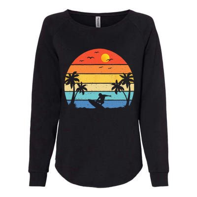 Vintage Surfer Retro Surfing Beach Surf Womens California Wash Sweatshirt