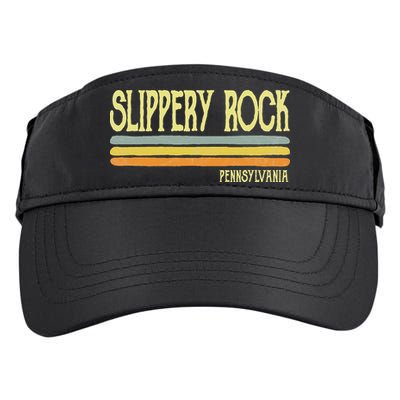 Vintage Slippery Rock Pennsylvania Pa Souvenir Adult Drive Performance Visor