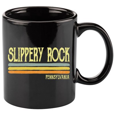 Vintage Slippery Rock Pennsylvania Pa Souvenir 11oz C Handle Ceramic Mug