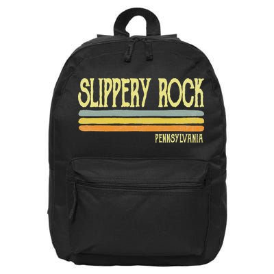 Vintage Slippery Rock Pennsylvania Pa Souvenir 16 in Basic Backpack