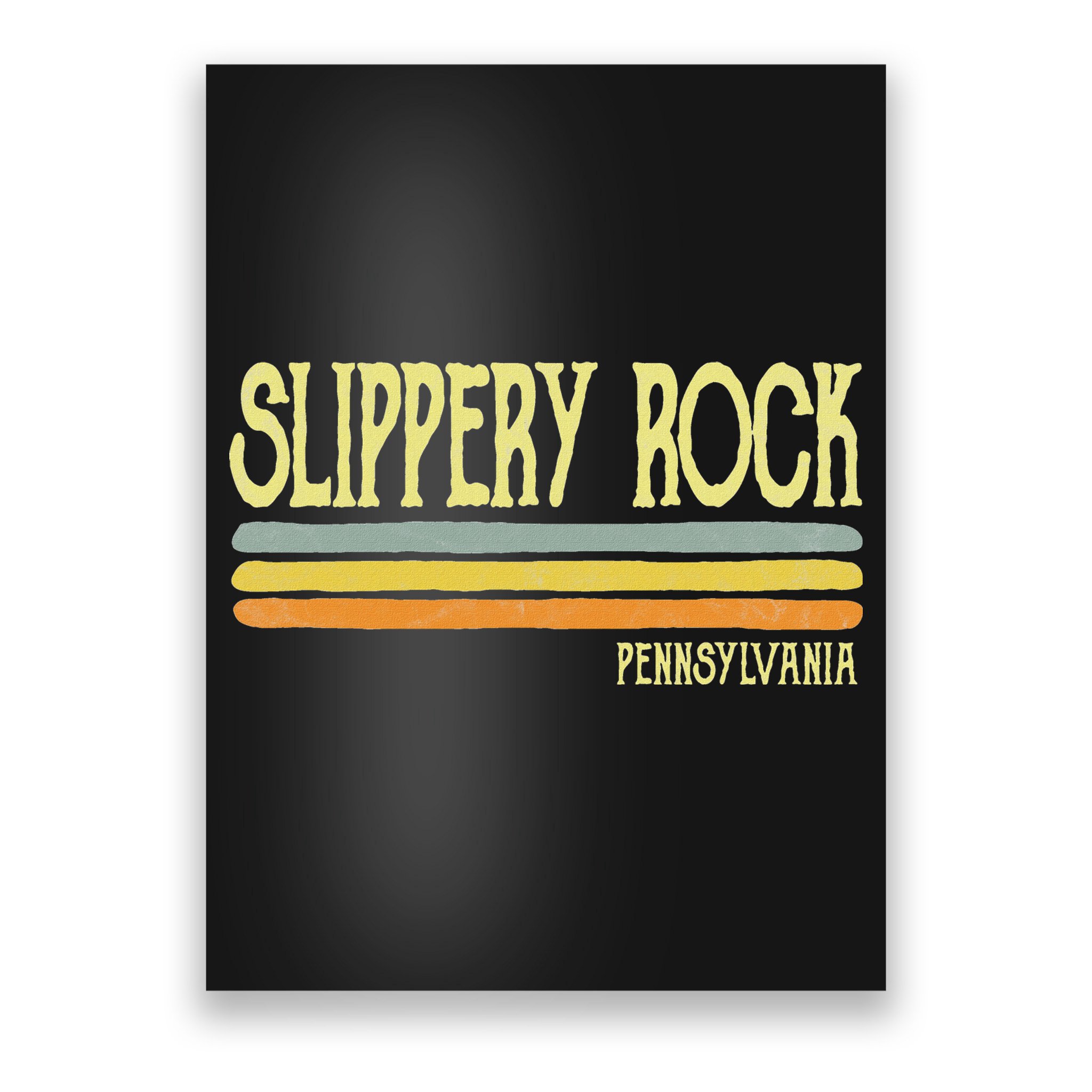 Vintage Slippery Rock Pennsylvania Pa Souvenir Poster