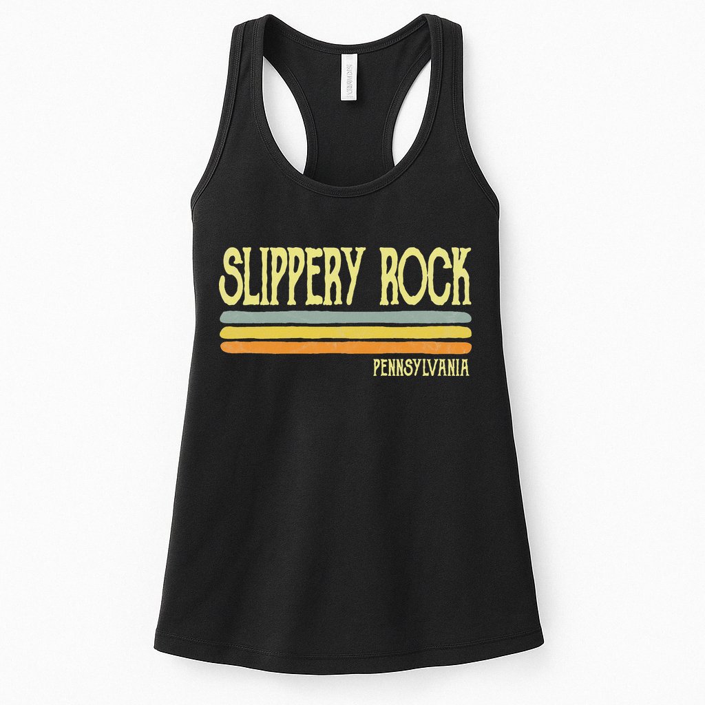Vintage Slippery Rock Pennsylvania Pa Souvenir Womens Tank Top