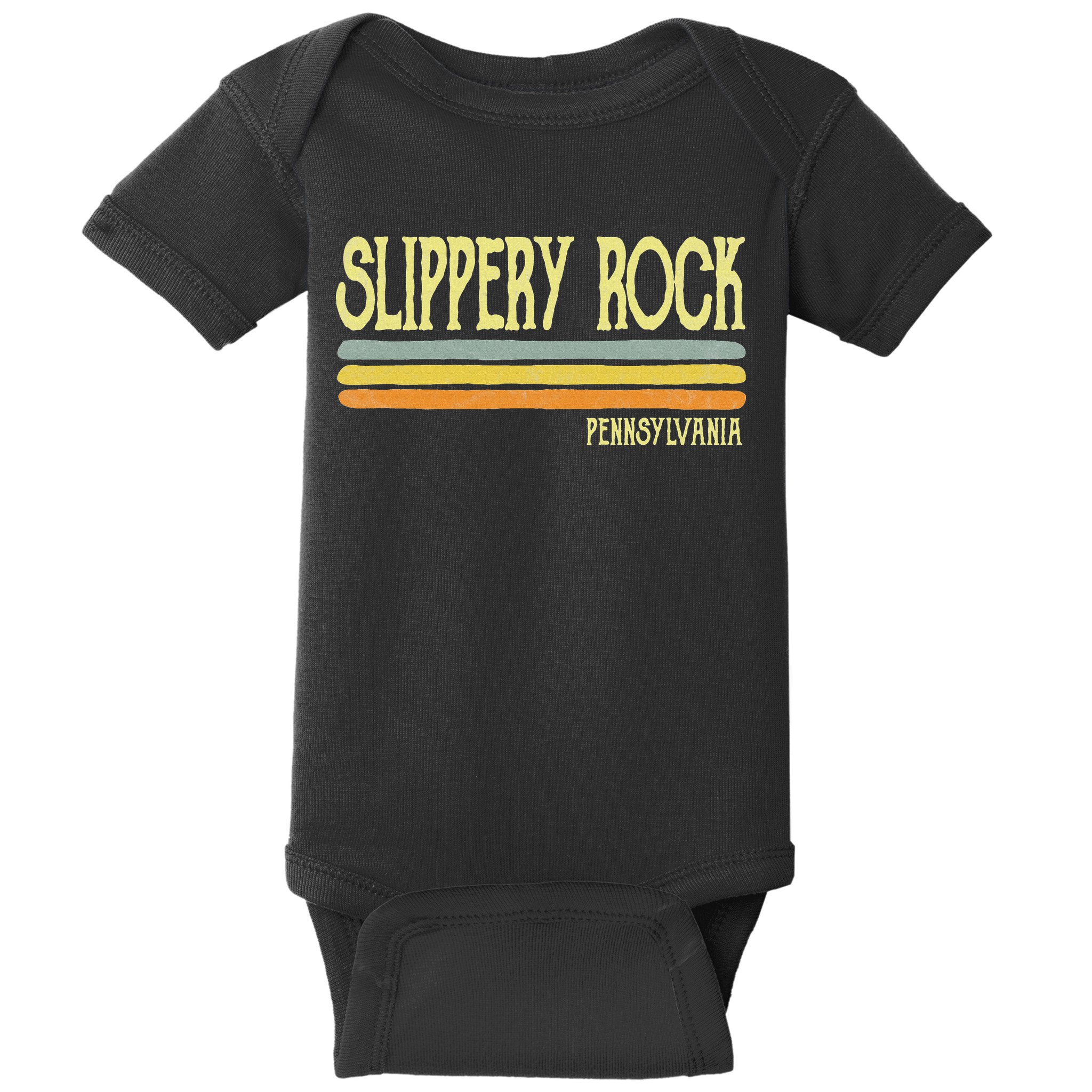 Vintage Slippery Rock Pennsylvania Pa Souvenir Baby Bodysuit