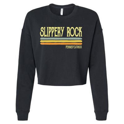 Vintage Slippery Rock Pennsylvania Pa Souvenir Cropped Pullover Crew
