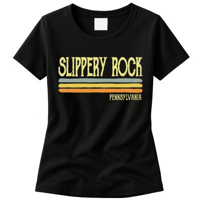 Vintage Slippery Rock Pennsylvania Pa Souvenir Womens T-Shirt