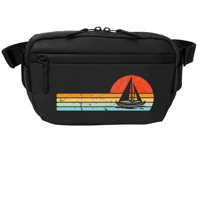 Vintage Sailboat Retro Sunset Boat Captain Sailing Gear Crossbody Pack