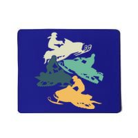 Vintage Snowmobile Rider Retro Snowmobiling Offroad Racing Gift Mousepad