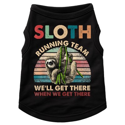 Vintage Sloth Running Team We'll Get There Funny Sloth Doggie Tank